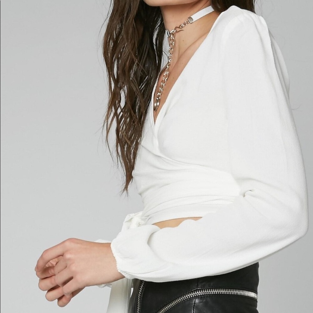 FLYNN SKYE WRAP CROP TOP